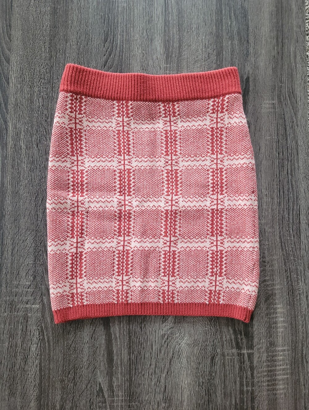 NEW Lulus Red Plaid Mini Skirt